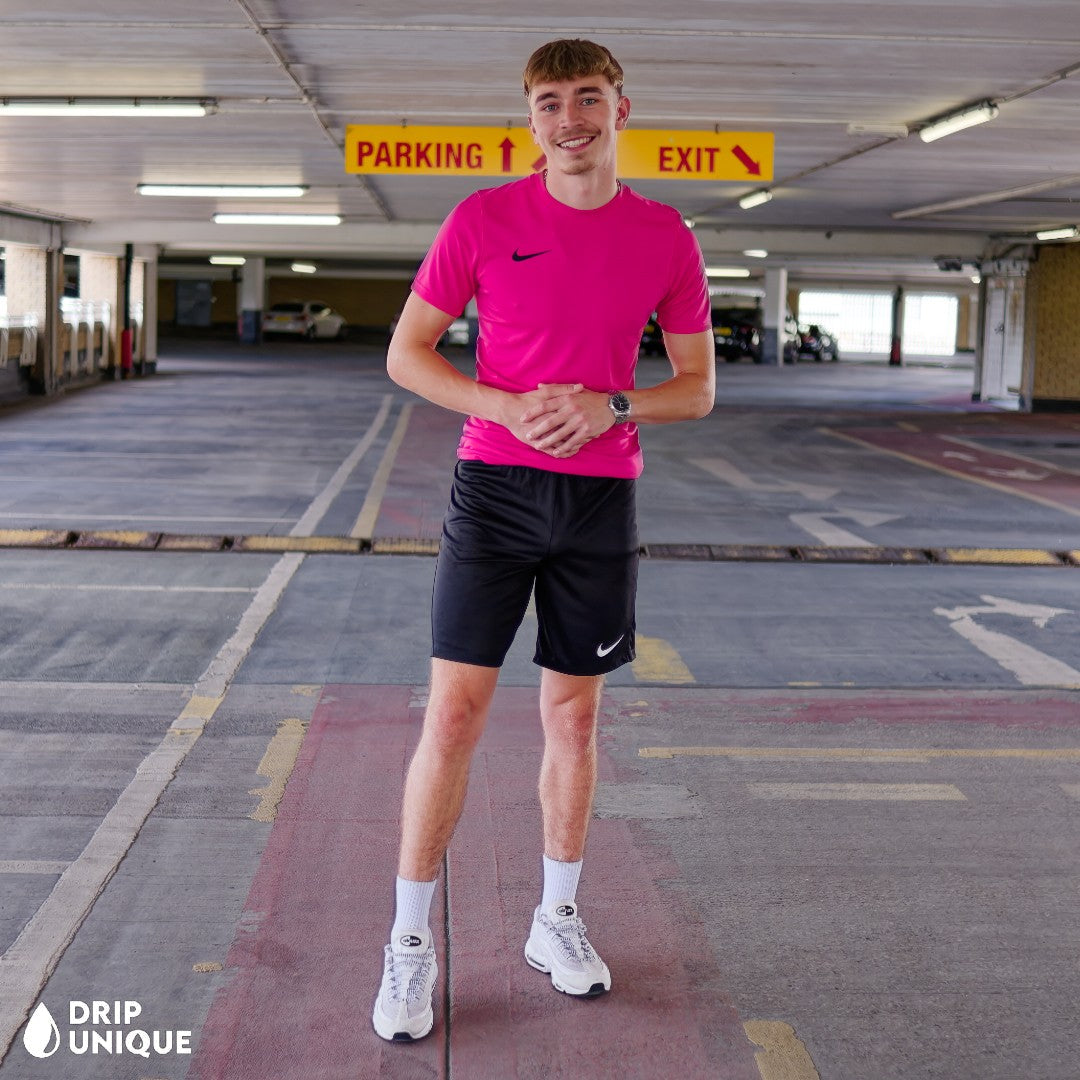 Nike Dri-Fit T-Shirt Hot Pink & Black Dri-Fit Shorts Set