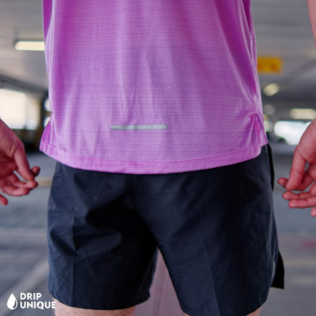 Nike Miler T-Shirt Lilac & Black Flex Stride Shorts Set