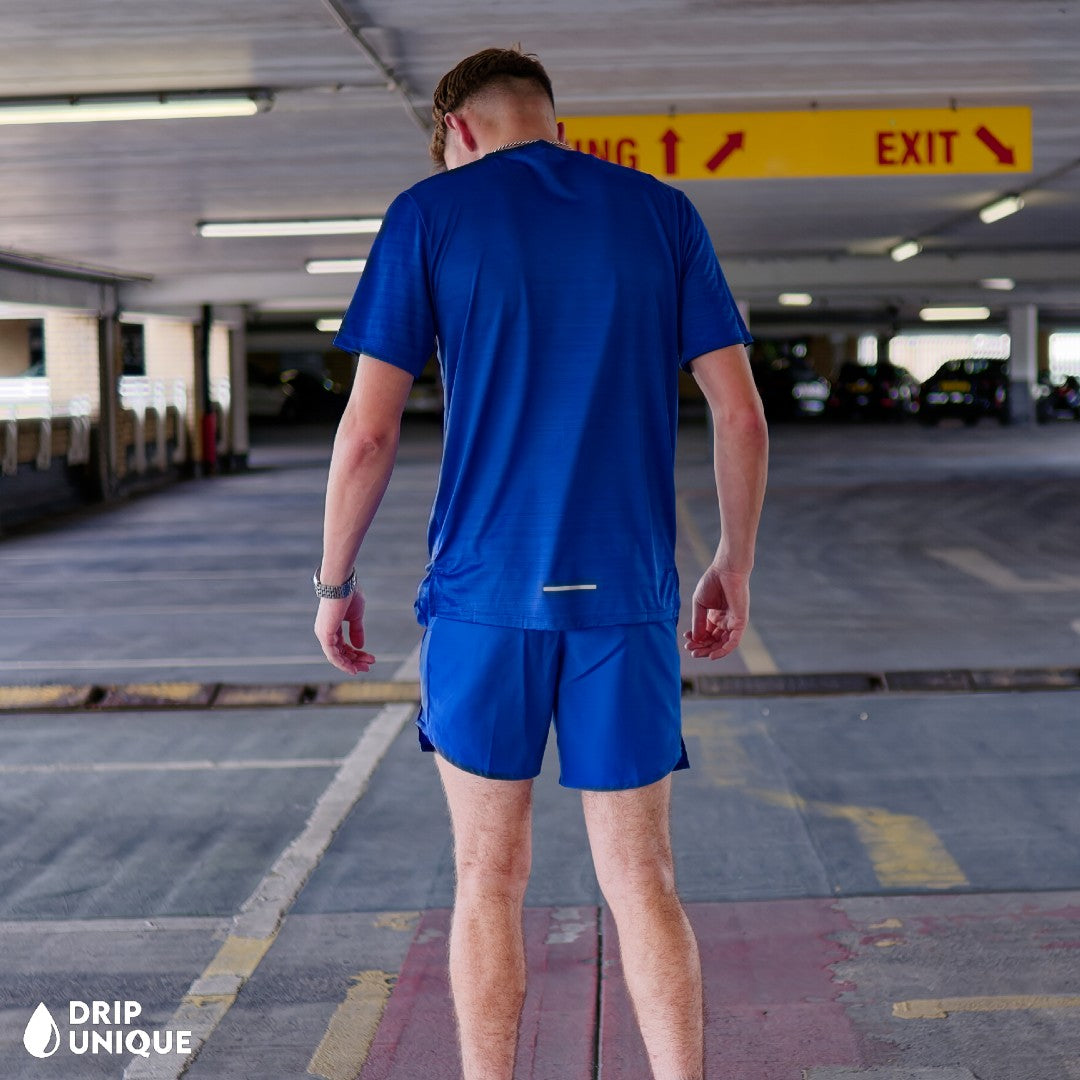 Nike Miler T-Shirt Royal Blue & Royal Blue Challenger Shorts Set