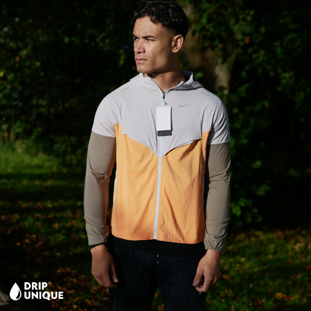 Nike UV Windrunner Jacket Orange/Cream & Black Nike Phenom Pants Set