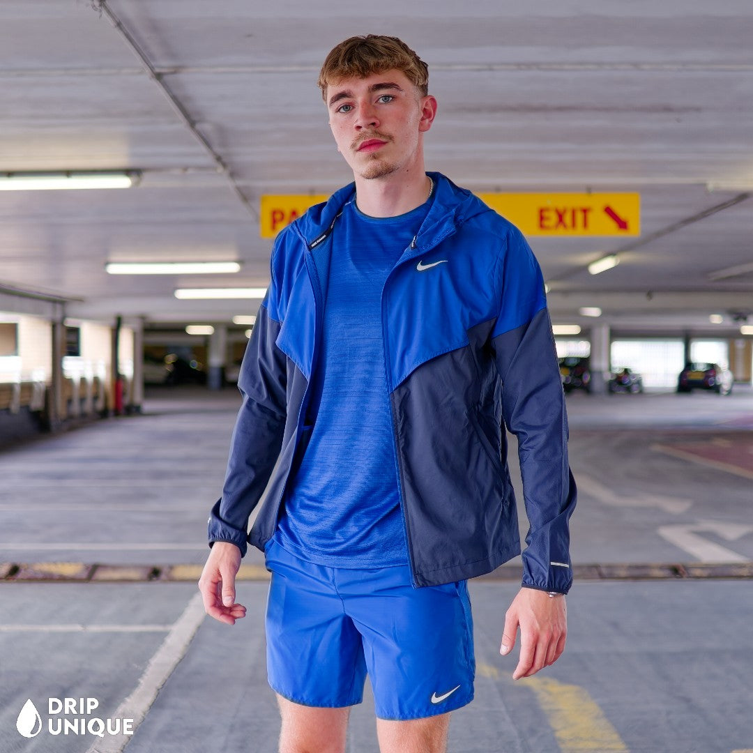 Nike UV Windrunner Jacket Royal Blue & Royal Blue Challenger Shorts Set