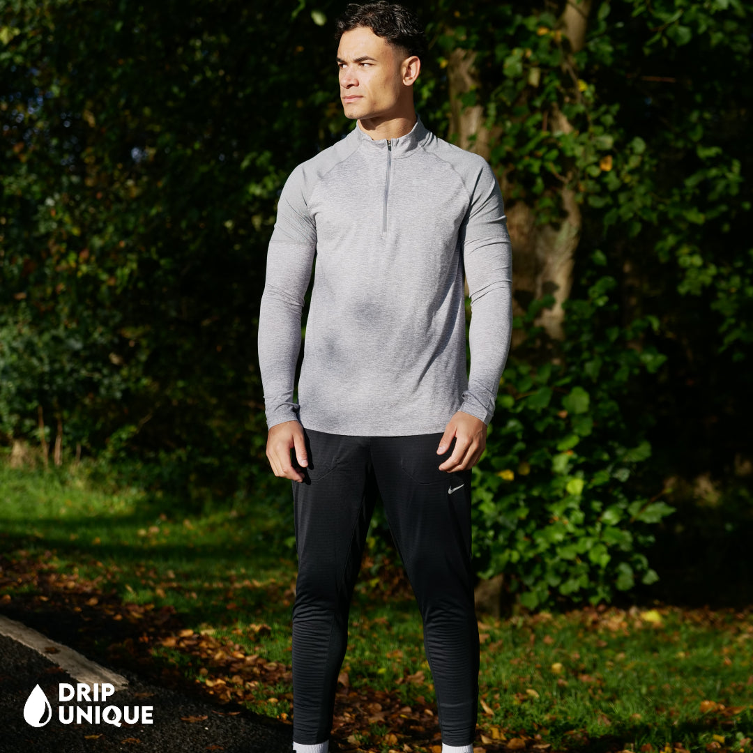 Nike Therma 1/4 Zip Grey & Black Phenom Pants Set
