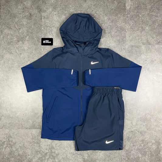 Nike UV Windrunner Jacket Thunder Blue & Blue Challenger Shorts Set